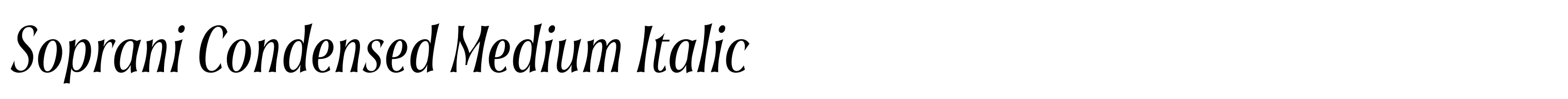 Soprani Condensed Medium Italic
